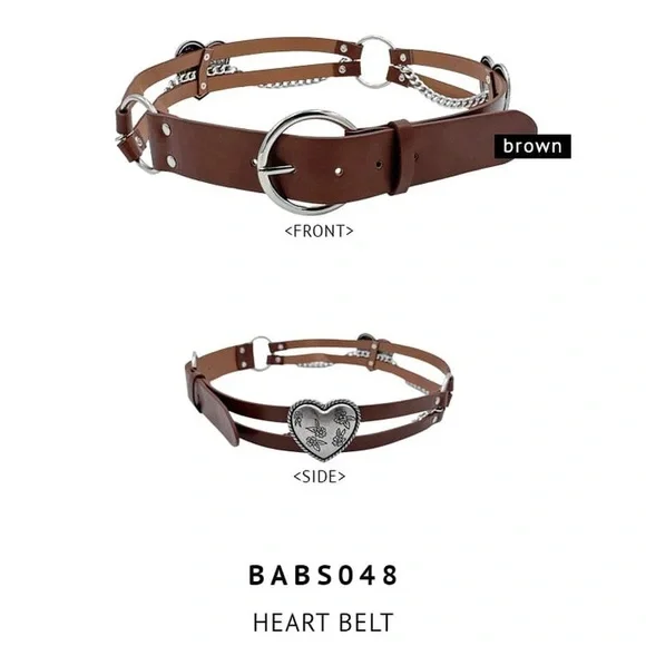 Brown Heart Belt - Picture 2 of 5